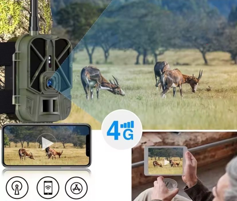 Kamera Myśliwska Leśna Fotopułapka  HC-940 Pro 4G 4K podgląd na żywo A
