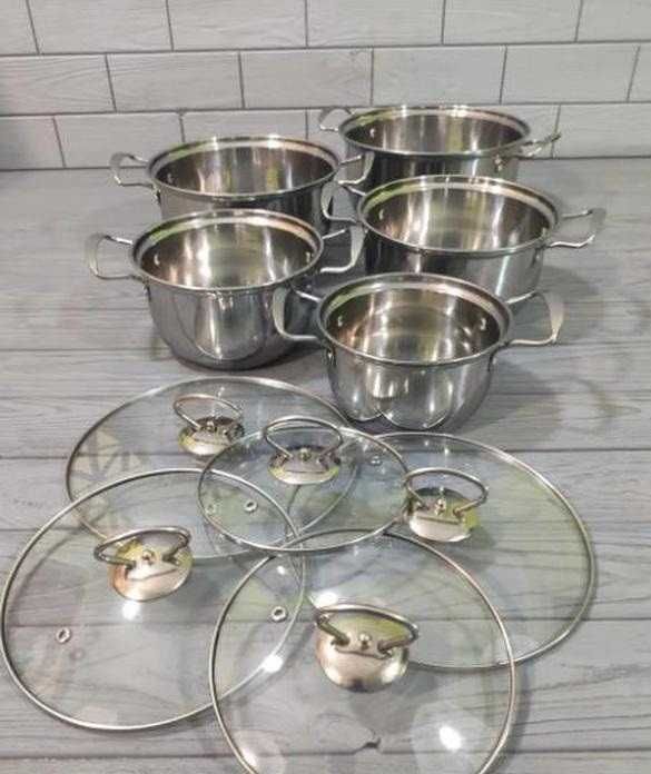 ‼️ Набір кастрюль посуду 5шт. Кастрюлі 5 одиниць. Набор посуды‼️