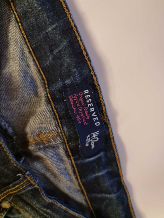 Spodnie Reserved 140 jeans ciemny granat
