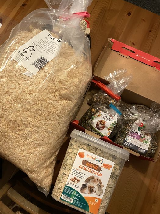 Trociny i jedzenie karma dla chomika zestaw xxl