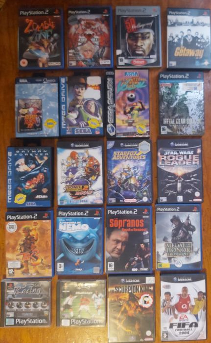 Ps1 ps2 Ps3 mega drive game cube e sega saturno vários jogos.