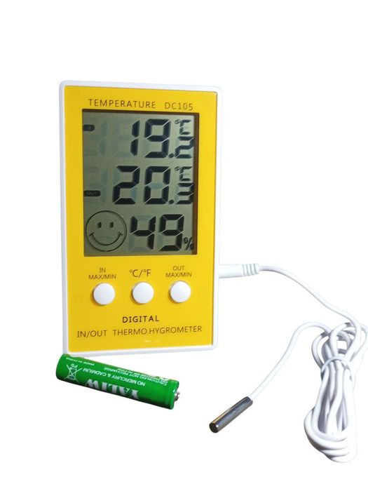 Вимірювач вологості повітря DC-105 з двома термометрами