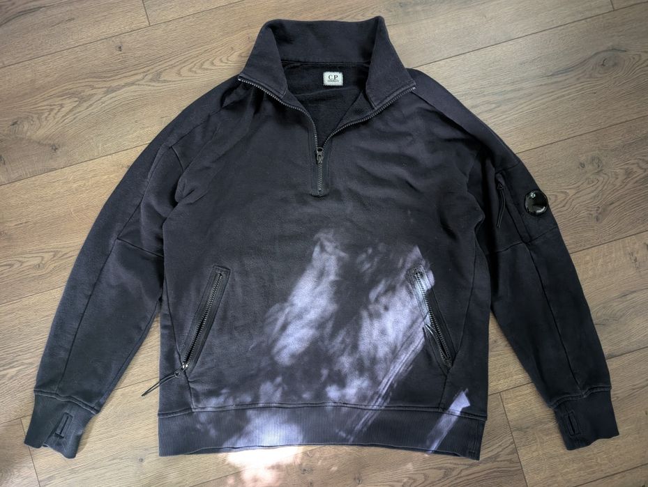 Світшот c.p. company 1/3 zip navy blue светр island osti massimo stone  свіжі колекції