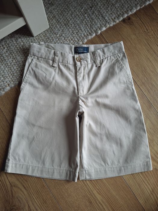 122cm 128cm, Polo Ralph Lauren beżowe bawełniane szorty chino, krótkie