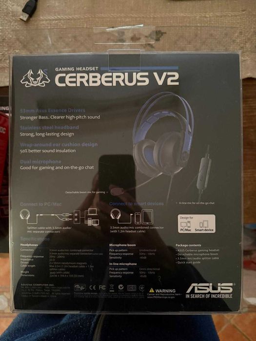 Headset Gaming Asus Cerberus V2 Azul