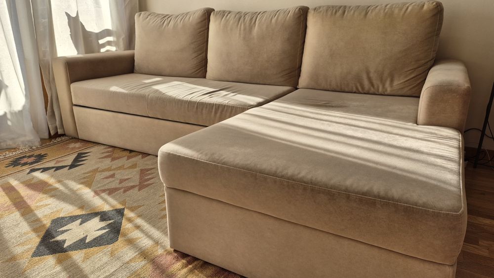 Sofá-cama com tecido anti-gato