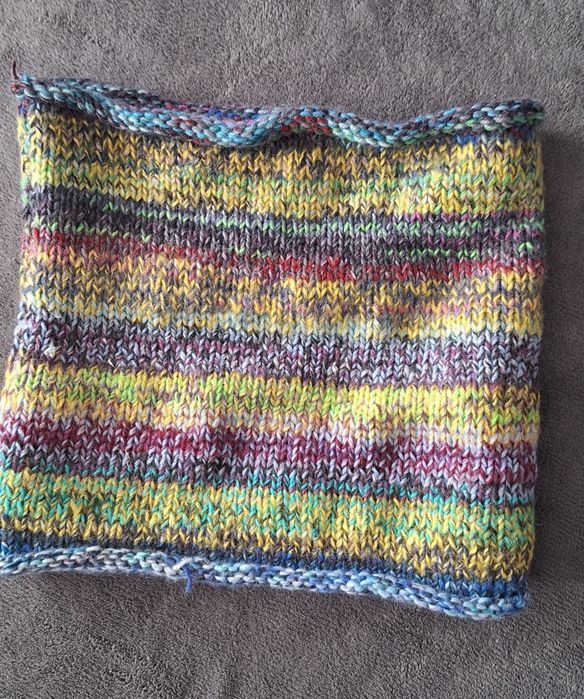 Gruby,wełniany komin handmade