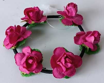 gumka do włosów róże- nowa