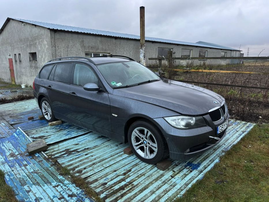 BMW Seria 3 BMW 318d E91 2007 | Skóra, Navi | Uszkodzony silnik