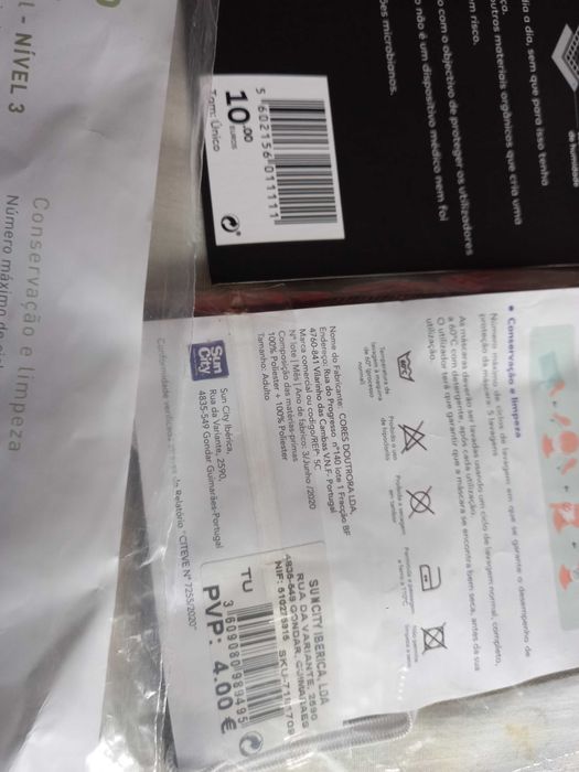 Máscaras e gola de proteção respiratória - várias marcas