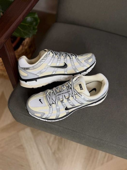 Кроссовки Мужские Nike P6000 White/Yellow /Кросівки Чоловічі Найк Р 6000 Coconut Milk