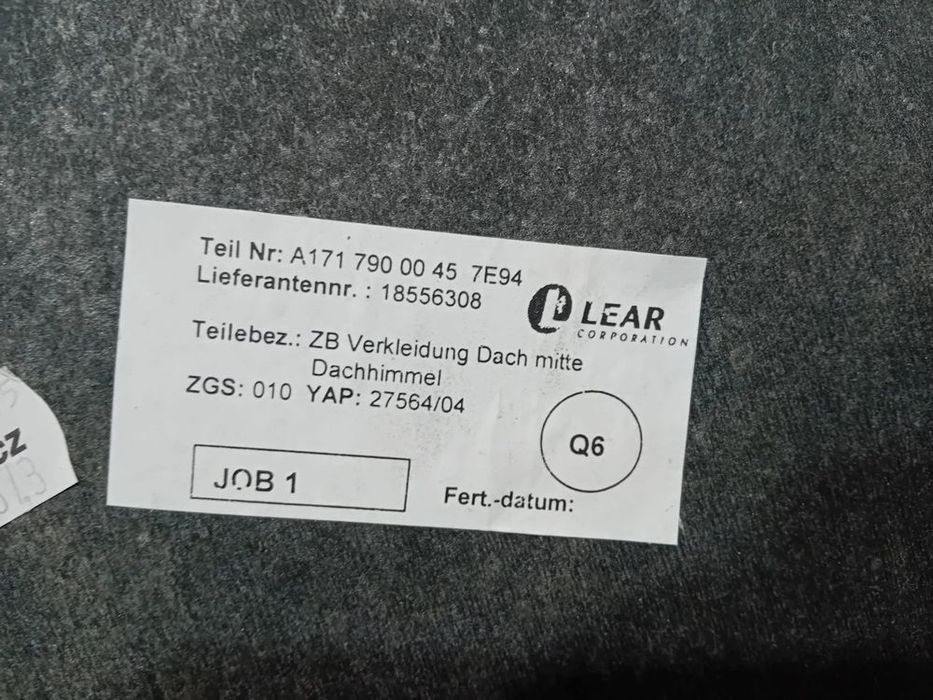 Forro de Teto Tejadilho Mercedes SLK R171 Original