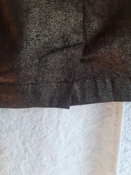 Spódnica mini imprezowa, czarno - złota,100 % bawełna, Troll, r. XS