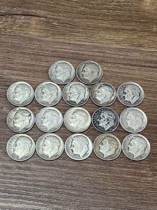 Roosevelt 10 Cent USA Silver