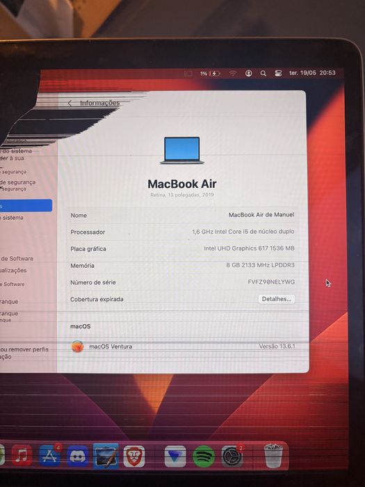 Macbook air 2018 13 polegadas ecra avariado para pecas493989009063956480