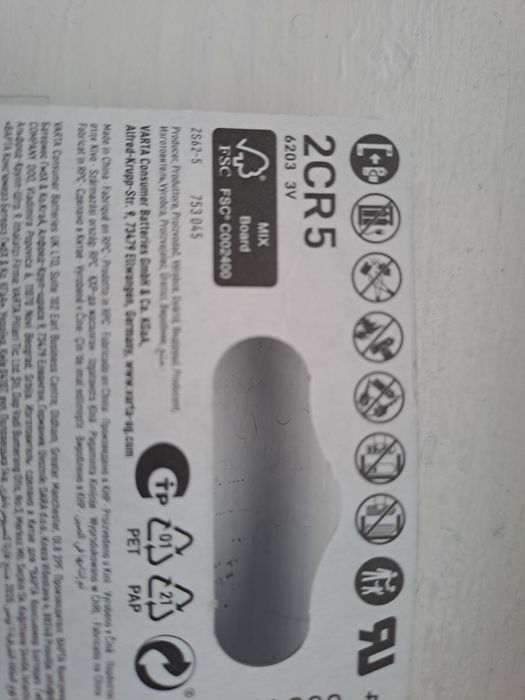Bateria nowa 2CR5 6203 3V Varta