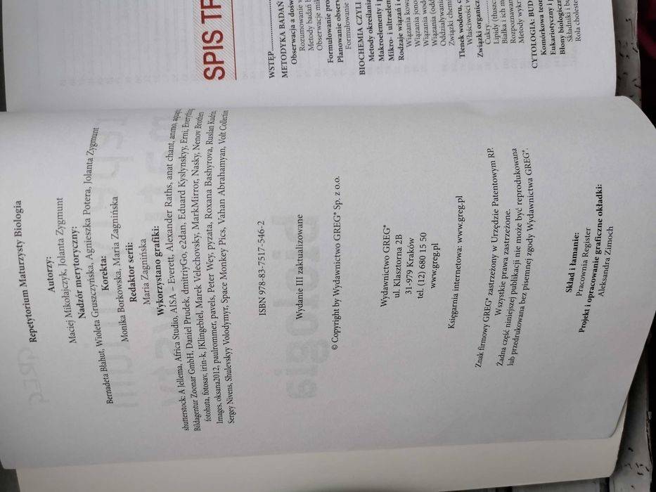 Reperytorium maturzysty biologia