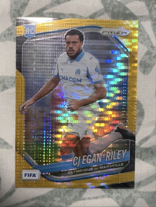 2025 Panini Prizm FIFA Soccer C.J. Egan-Riley Gold Prizm RC /10