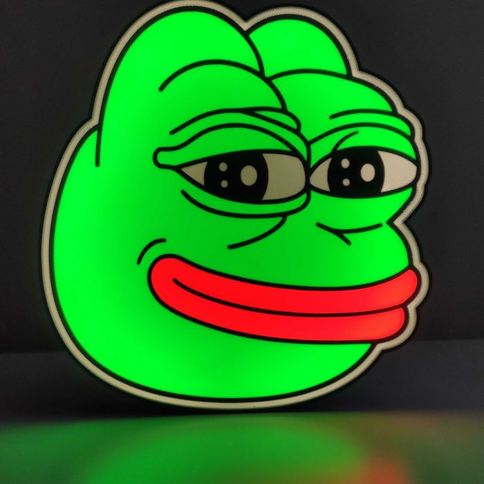 Żaba Pepe frog meme smutna żaba z memów lampka logo LED Sad Pepe prezent przegryw mem