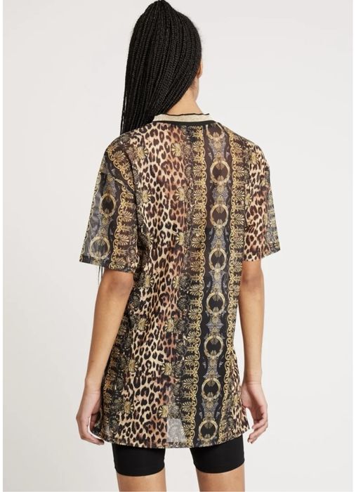 Подовжена футболка/ туніка на море ( сітка ) River Island