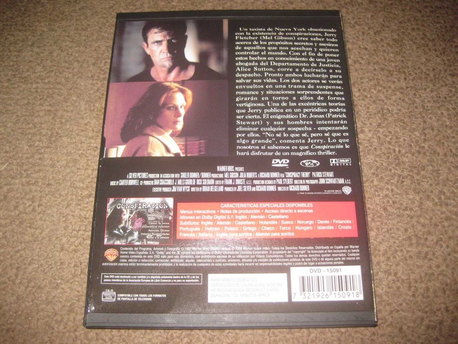 DVD "Teoria da Conspiração" com Mel Gibson/Snapper