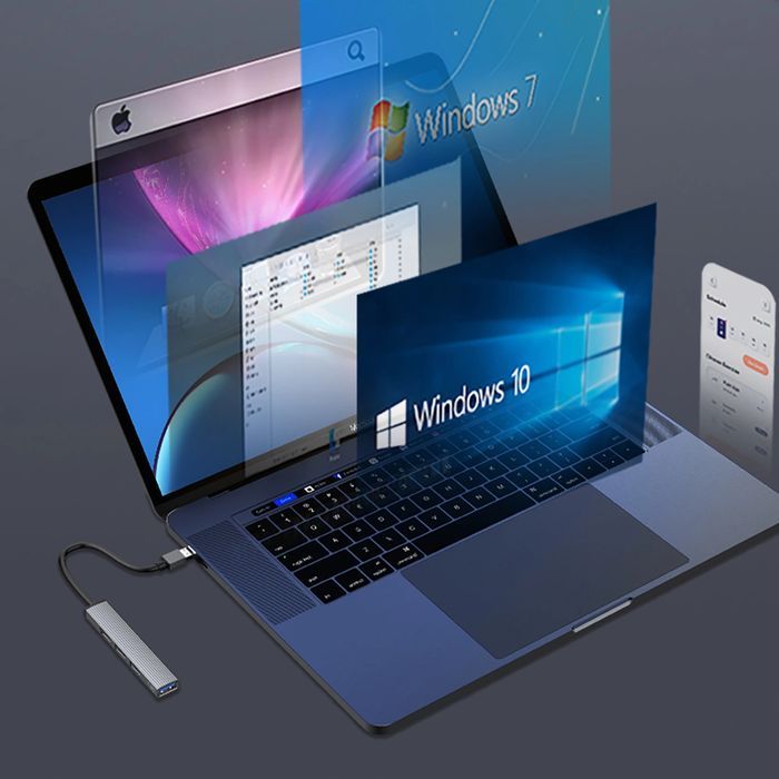 Hub USB-A Orico AH-A13 stacja dokująca 1x … 3.0 + 3x USB-A 2.0 - szary