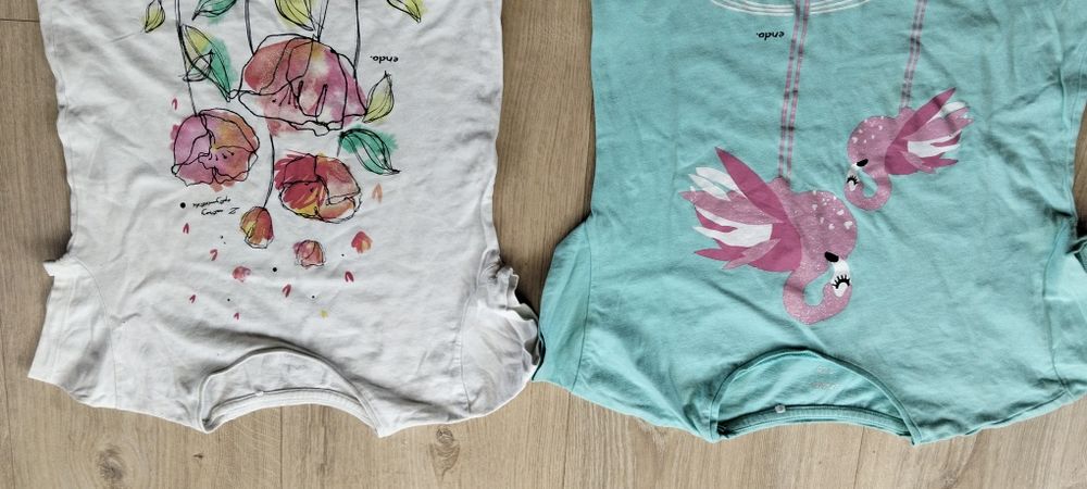 2x t-shirty dziewczęce endo