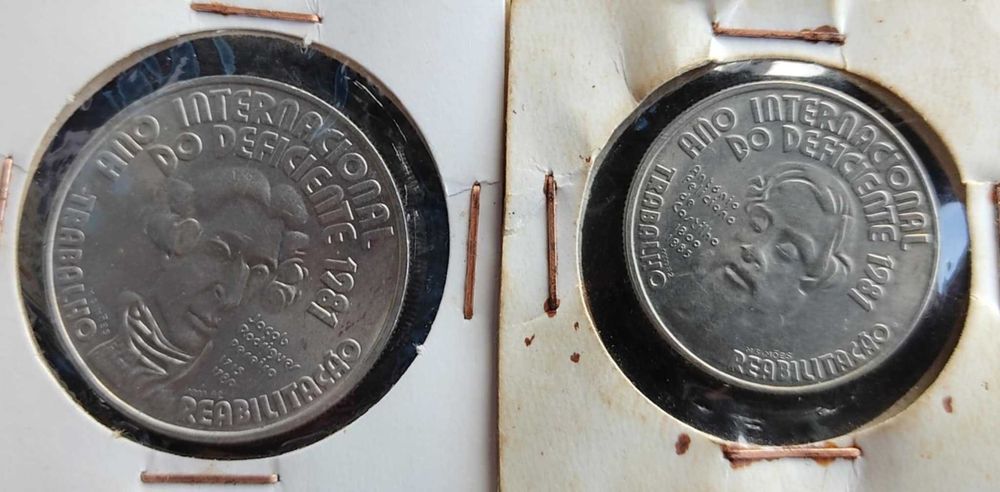 Ano Internacional das Pessoas Deficientes (conjunto das 2 moedas)