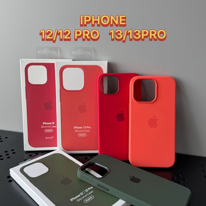 Чехол для iPhone від 12 до 15/Pro/Pro Max Apple Silicone case з MagSafe