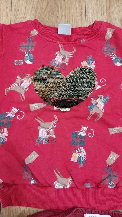 Zestaw świątecznych ubrań dla dziewczynki 98/104 paczka H&M i inne