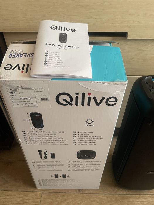 Колонка qilive с подсветкой и микрофоном