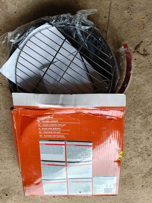 Grill okrągły 30cm na nogach NOWY