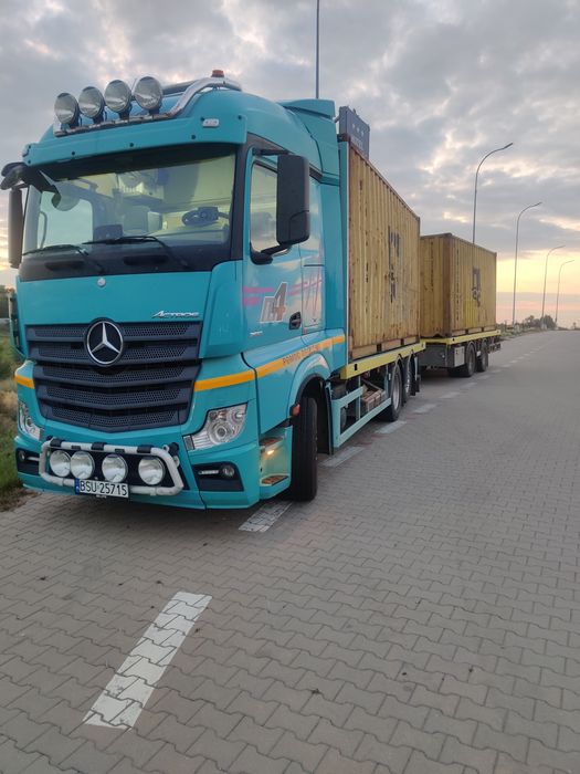 Mercedes actros mp4, kontenery, platforma, laweta