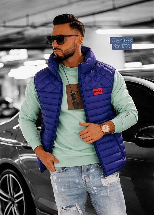 Bezrękawnik męskie Hugo Boss logo wyszywane