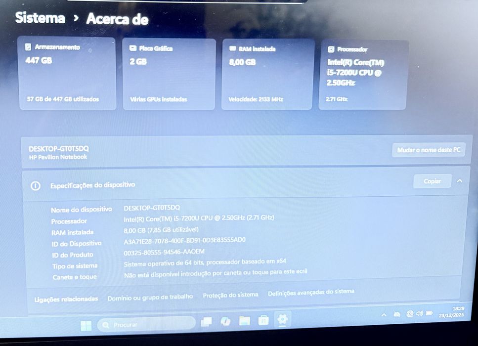 Portatil HP Pavilion 15 I5 com Nvidia