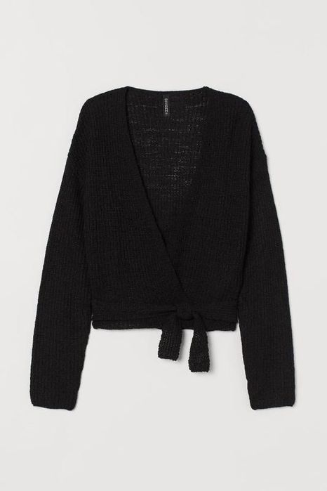 Кардиган h&m ,кофта,свитер вязанный на запах с завязками
