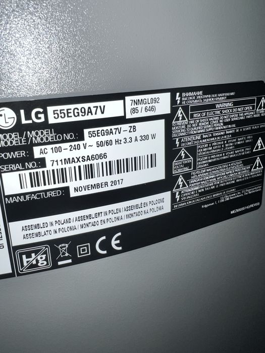 Telewizor lg 55EG9A7V-ZB