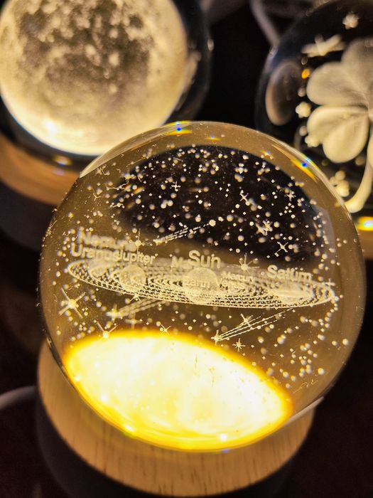 Декоративный 3D ночник хрустальный шар, нічник в кімнату, дитячу