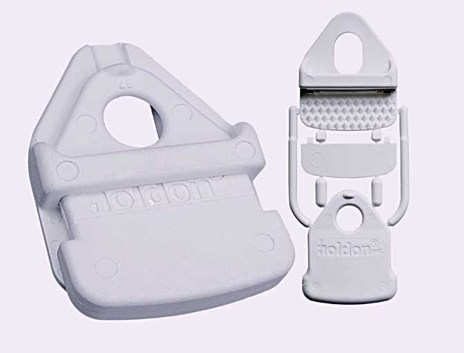 Klipy do tkaniny plandeki zaciskane białe zestaw 24szt.