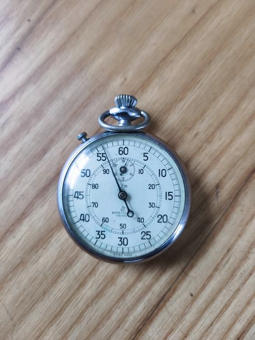 Breitling cronometro manual vintage   a funcionar