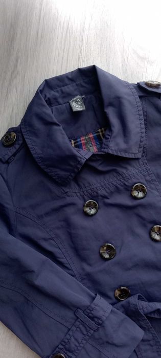 Płaszczyk granatowy dziewczęcy 110cm 4/5 lat
