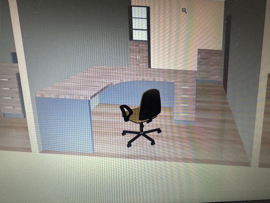 Wyposażenie biura narożne biurko 160/160/77