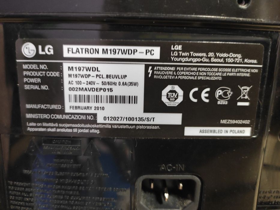 LG Flatron M197WDP-PC 19"