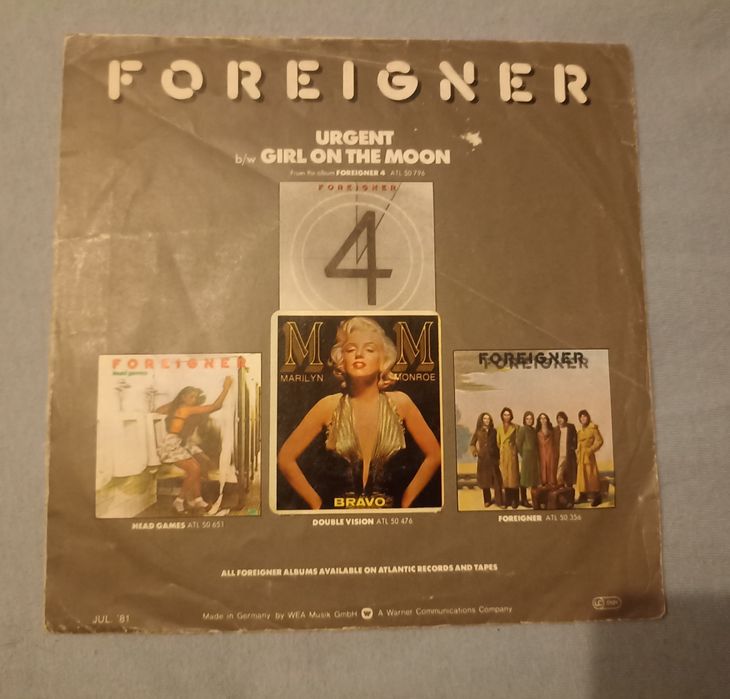 FOREIGNER - URGENT !! SINGIEL !! Journey Toto Styx Saga FM Asia Kansas