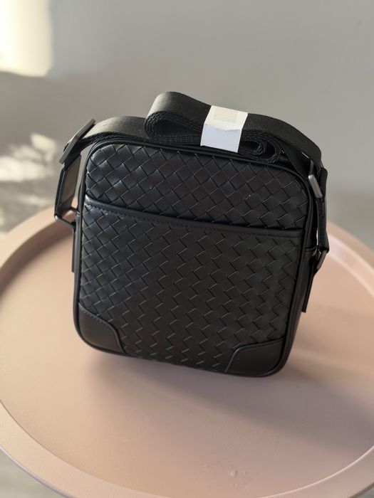 Мужская плетеная сумка барсетка клатч