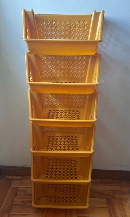 Fruteira / Organizador Multiuso Amarelo - 6 Andares (Modular)