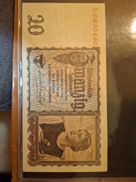 Nota 20 Reichsmark – Alemanha nazi (1939)
