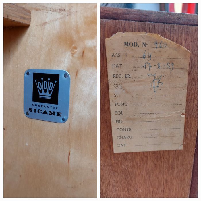 Belgijski barek / szafka z szufladą lata 60-te