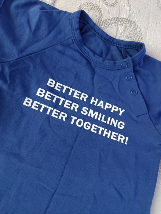 Ромпер, комбинезон синий 6-9 мес