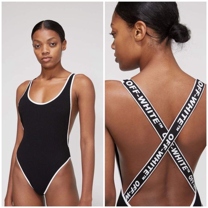 Off-White оригінал чорний боді купальник